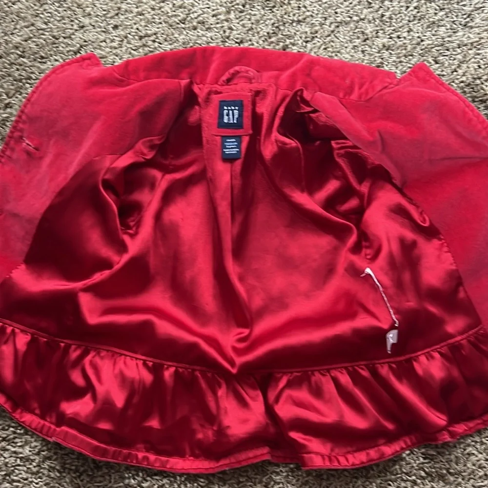 Baby Gap Red Velour Holiday Jacket Size 3‎ Toddler